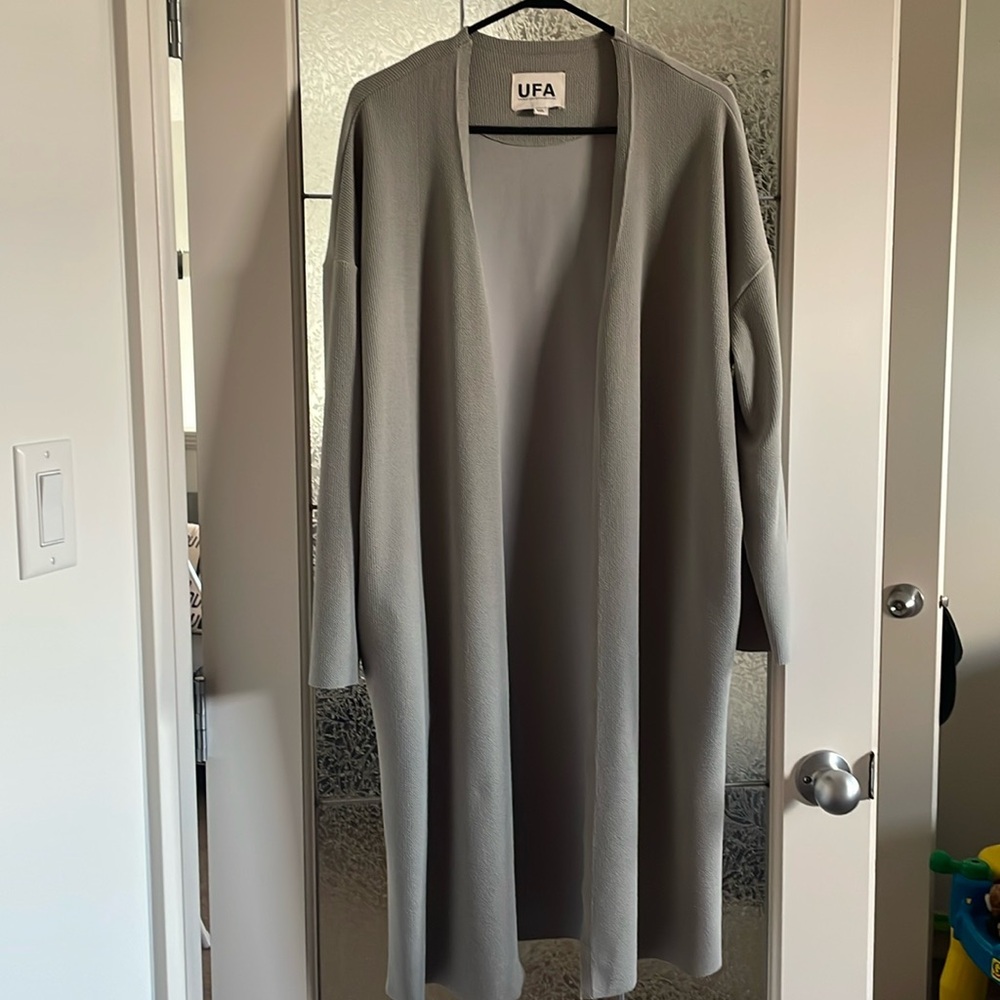 Long grey cardigan